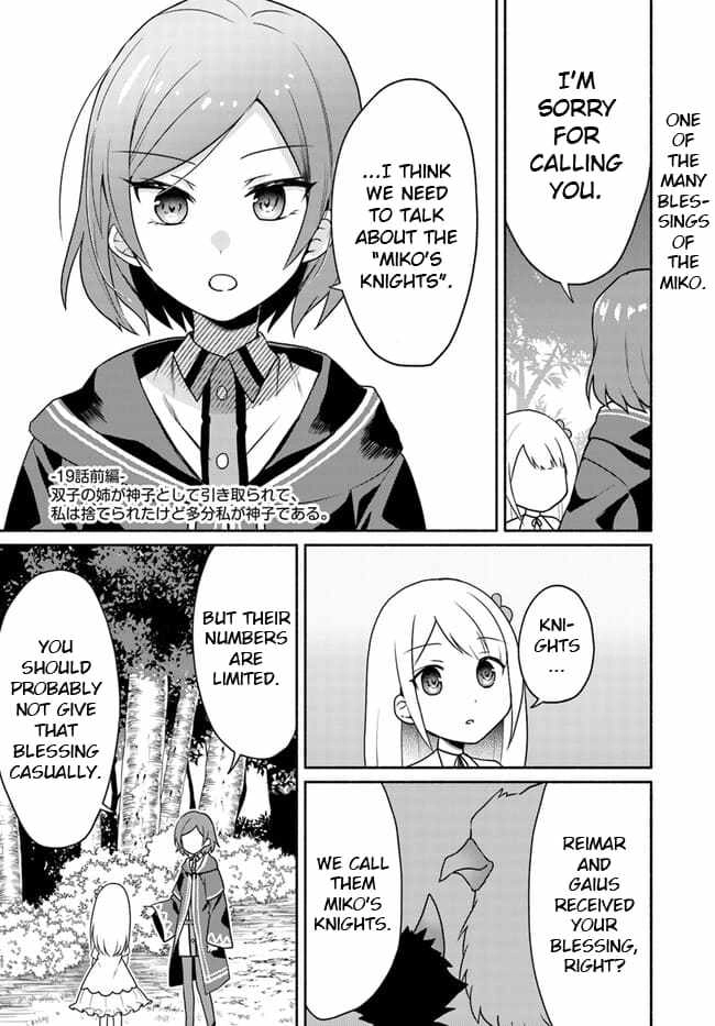 Futago no Ane ga Miko to shite Hikitorarete, Watashi wa Suterareta kedo Tabun Watashi ga Miko de aru Chapter 19.1 1